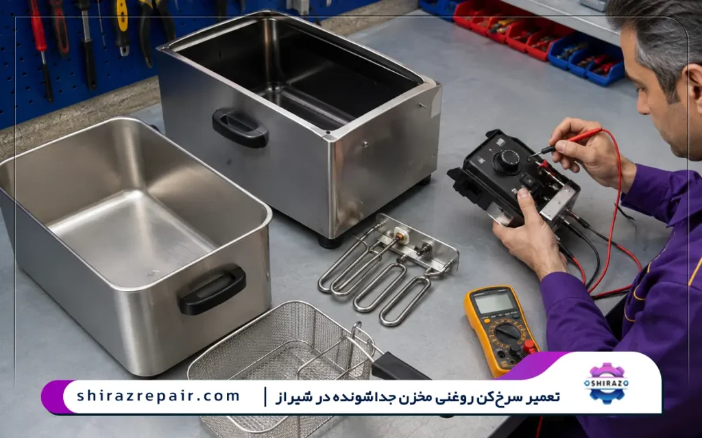 تعمیر سرخ کن روغنی مخزن جدا شونده